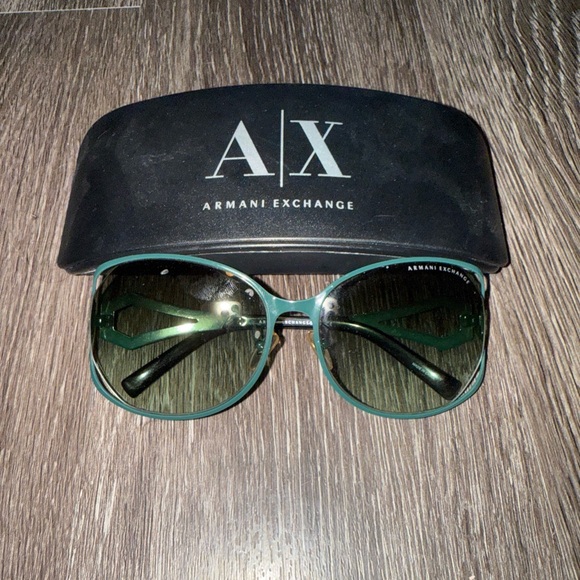 Armani Exchange Teal Aviator Sunglasses - Picture 1 of 3